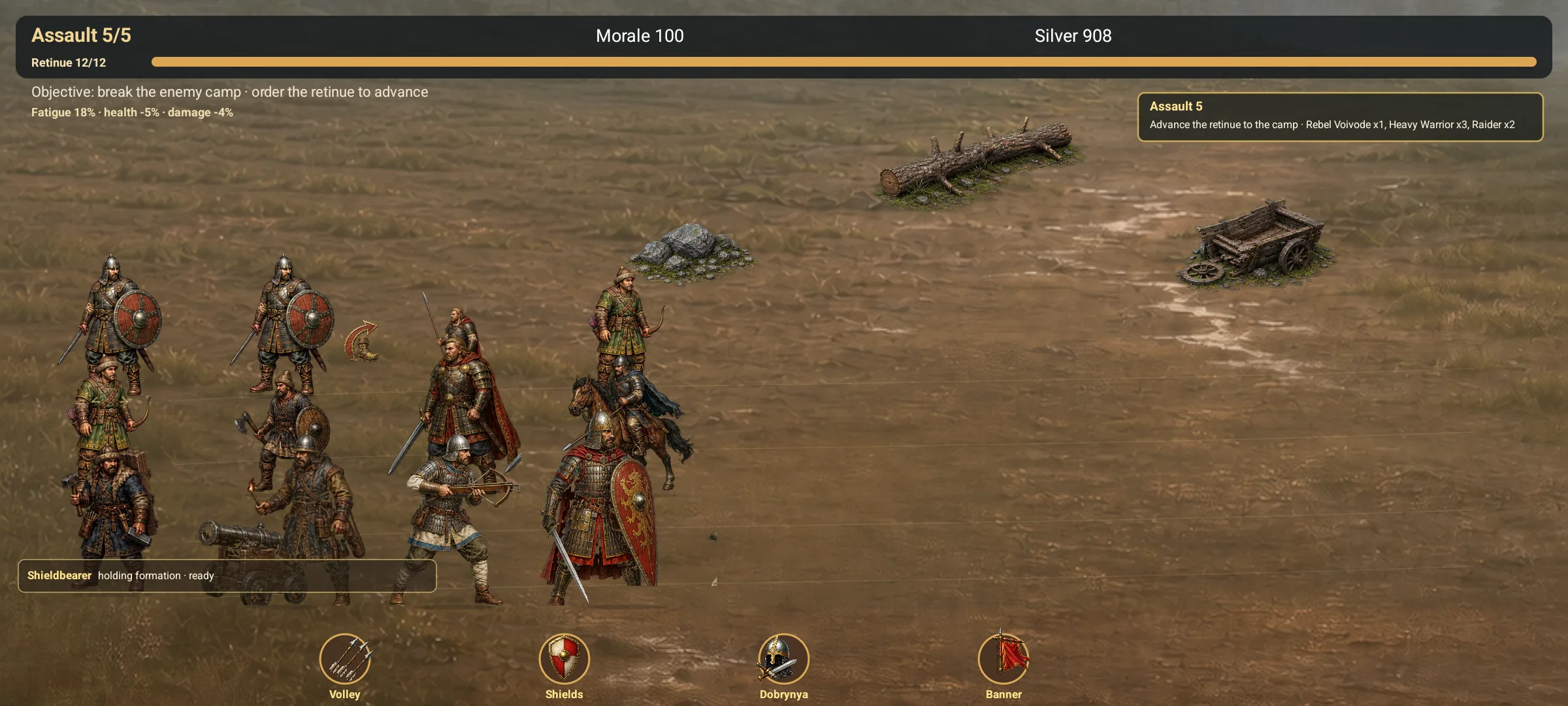 A Russian Lands field battle with heroes and command abilities